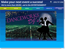 Tablet Screenshot of danceworksdjs.com